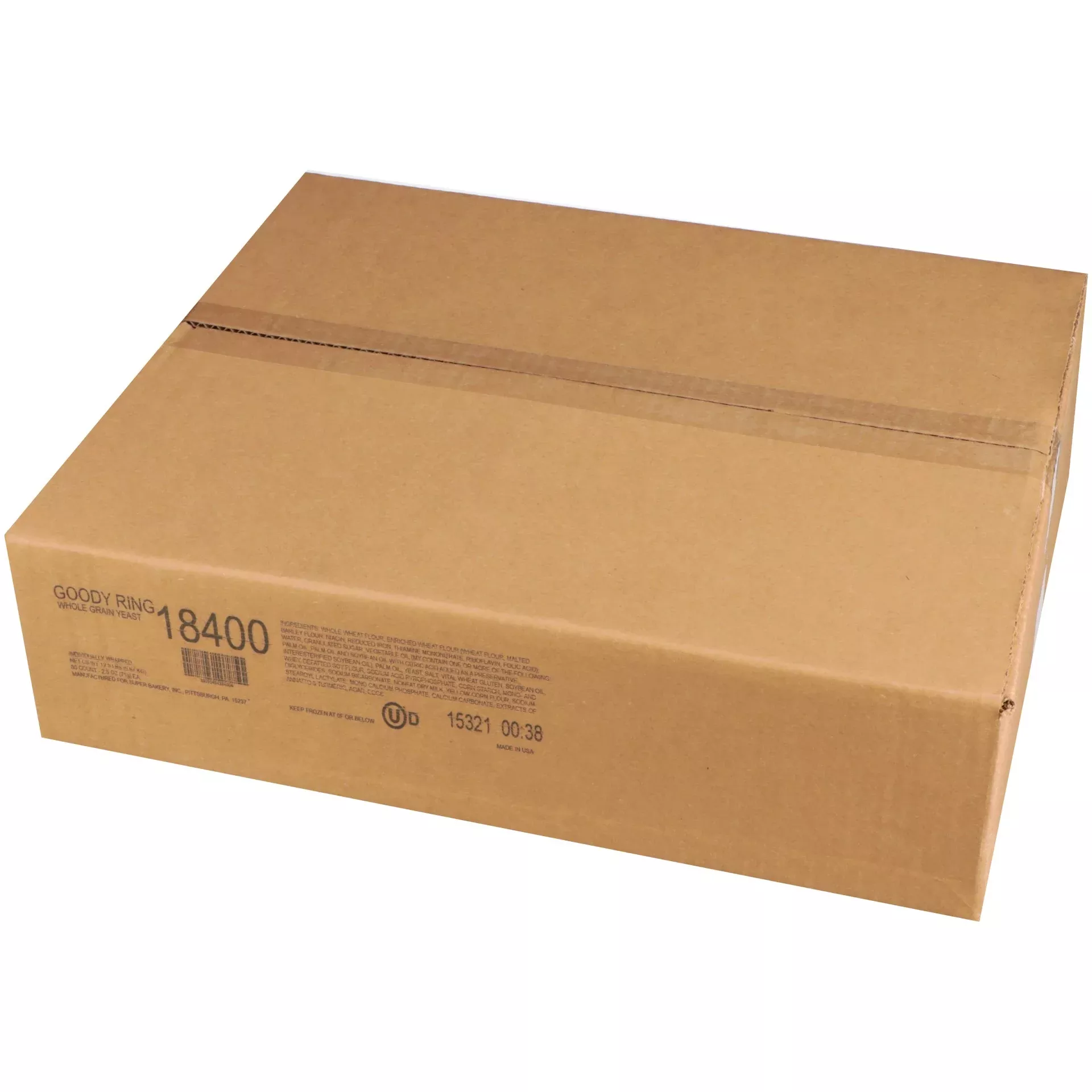 Super Bakery Individually Wrapped Whole Graingoody Ring Yeast Raised Donut 2.5500 Ounce Size