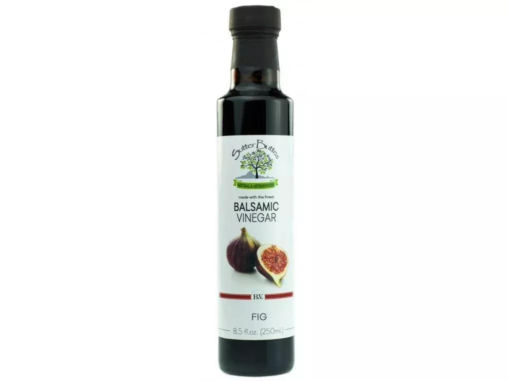 Sutter Buttes Balsamic Vinegar – Fresh Fig Infused (250Ml Bottle), Artisan Italian Grape Must Reduction Balsamic Vinegar, Handcrafted Premium Thick And Sweet Golden Aged Vinegar