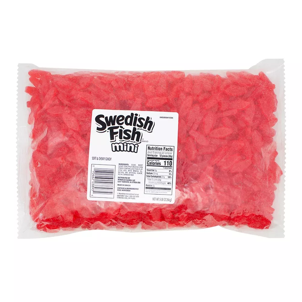 Swedish Fish Mini Bulk Candy - 5lbs