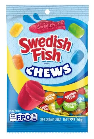 Swedish Fish Red Candy Chews Peg Bag 5.12 oz