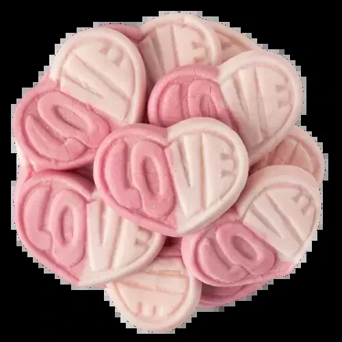 Swedish Style Strawberry & Vanilla Hearts - Bulk