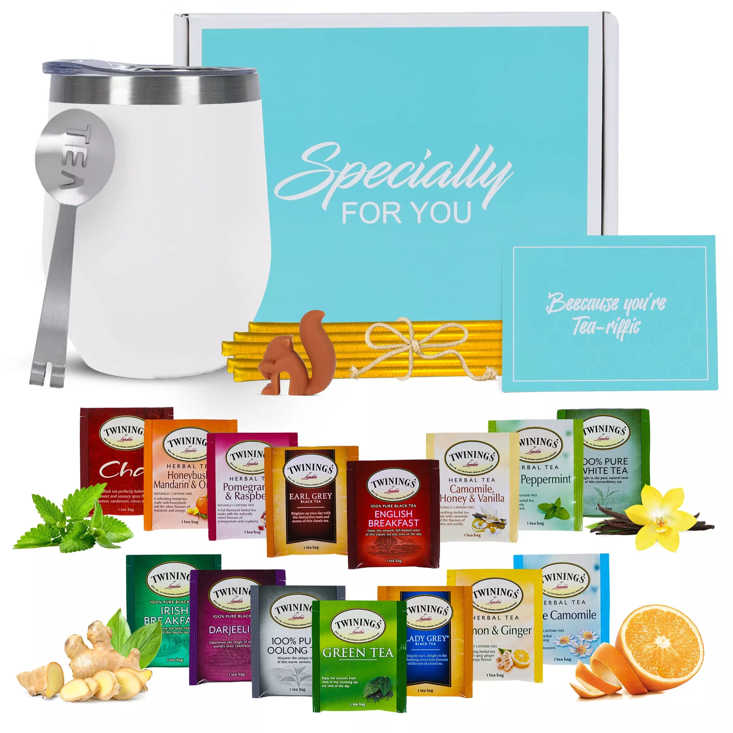 Tea Gift Sets For Tea Lovers Women And Men | Tea Gifts | Tea Gift Set | Tea Sets For Women | Stainless Steel Tumbler | 15 Unique