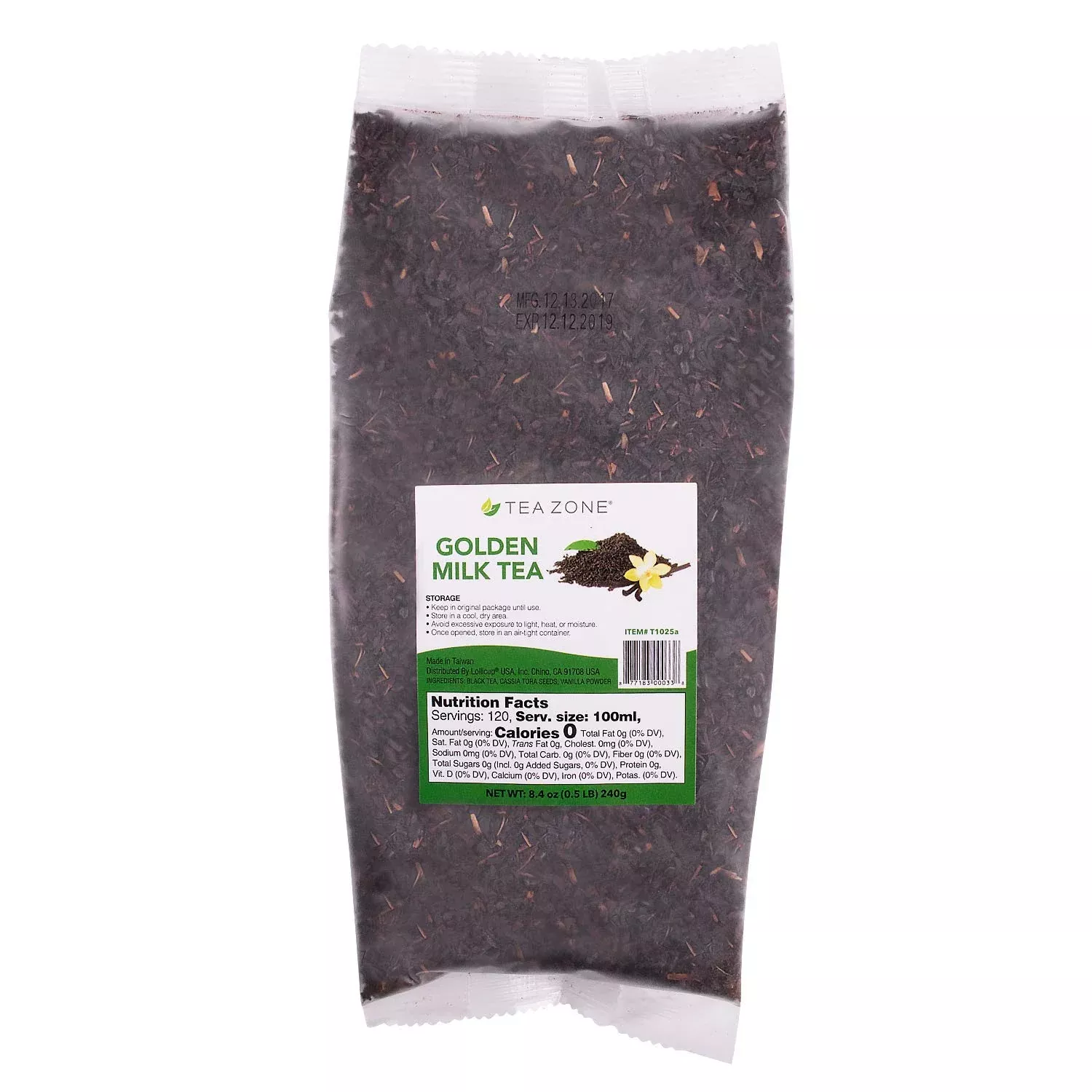 Tea Zone 8.5 Oz Golden Milk Tea, 25 Count