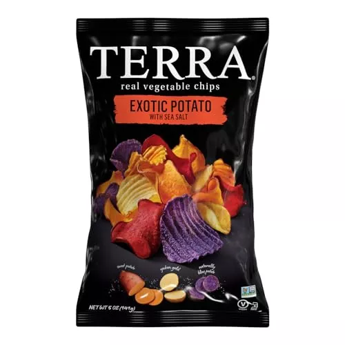 Terra Vegetable Chips, Exotic Potato Vegetable Chips With Sea Salt, 5 Oz Bag (Pack Of 6)