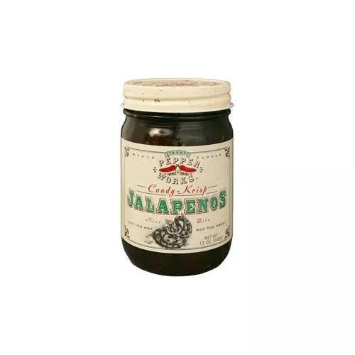 Texas Pepper Works Krisp Jalapenos Candy 12-Ounce (Pack Of 3)