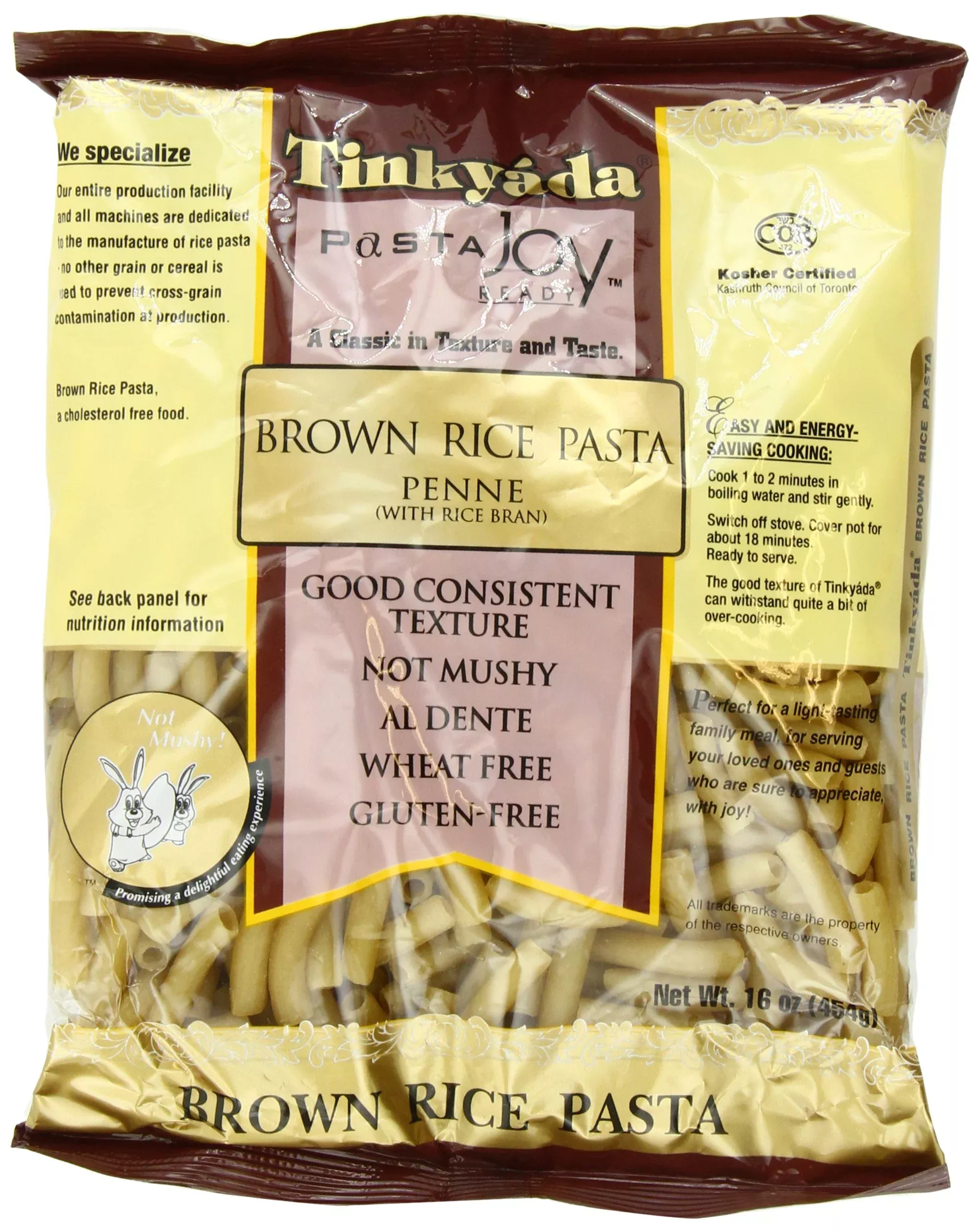 Tinkyada Brown Rice Pasta, Penne, 16-Ounce (Pack Of 6)