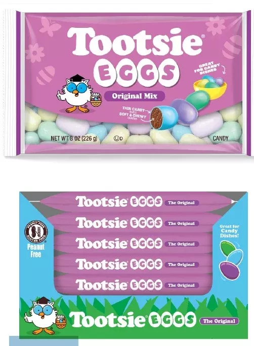 Tootsie Eggs Unwrapped Easter Candy - 8 oz 12ct
