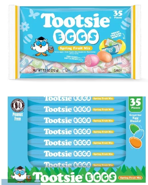 Tootsie Fruit Eggs Wrapped - 7.5 oz 12ct