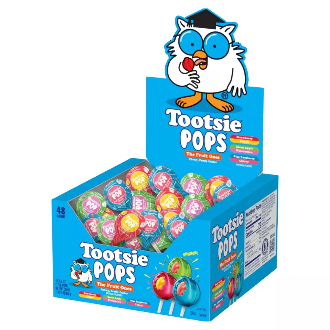 Tootsie Pops The Fruit Ones Assorted Fruit Flavors - 48ct