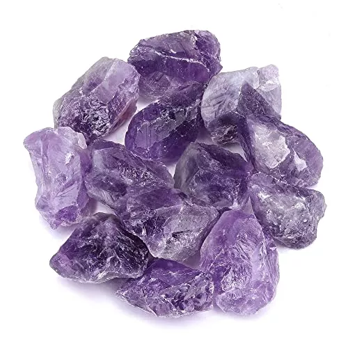 Top Plaza Bulk Amethyst Healing Crystals Rough Stones - Large 1'' Natu