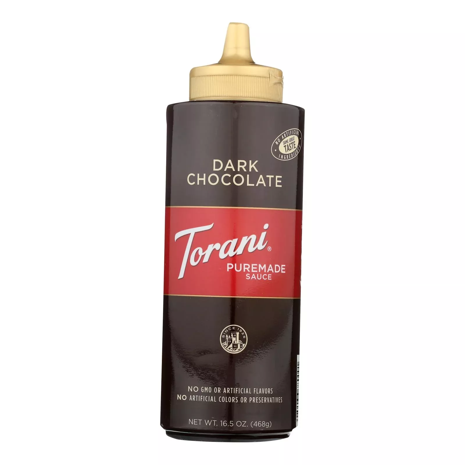Torani Dark Chocolate Sauce - Case of 4 - 16.5 Ounce