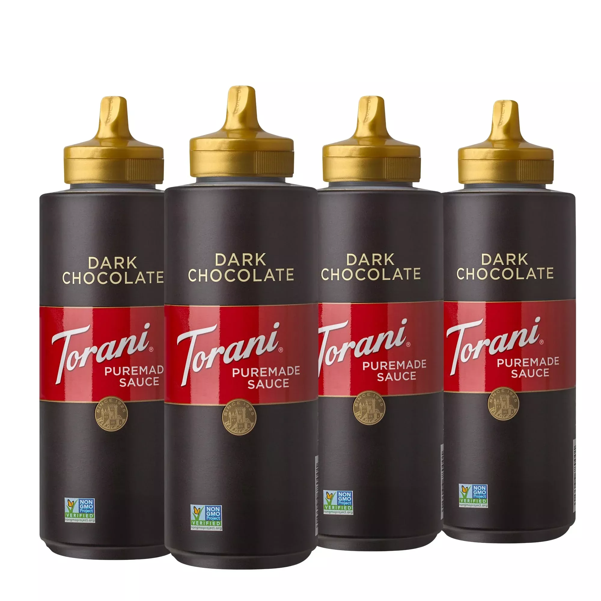 Torani Puremade Sauce, Dark Chocolate, 16.5 Ounces (Pack Of 4)