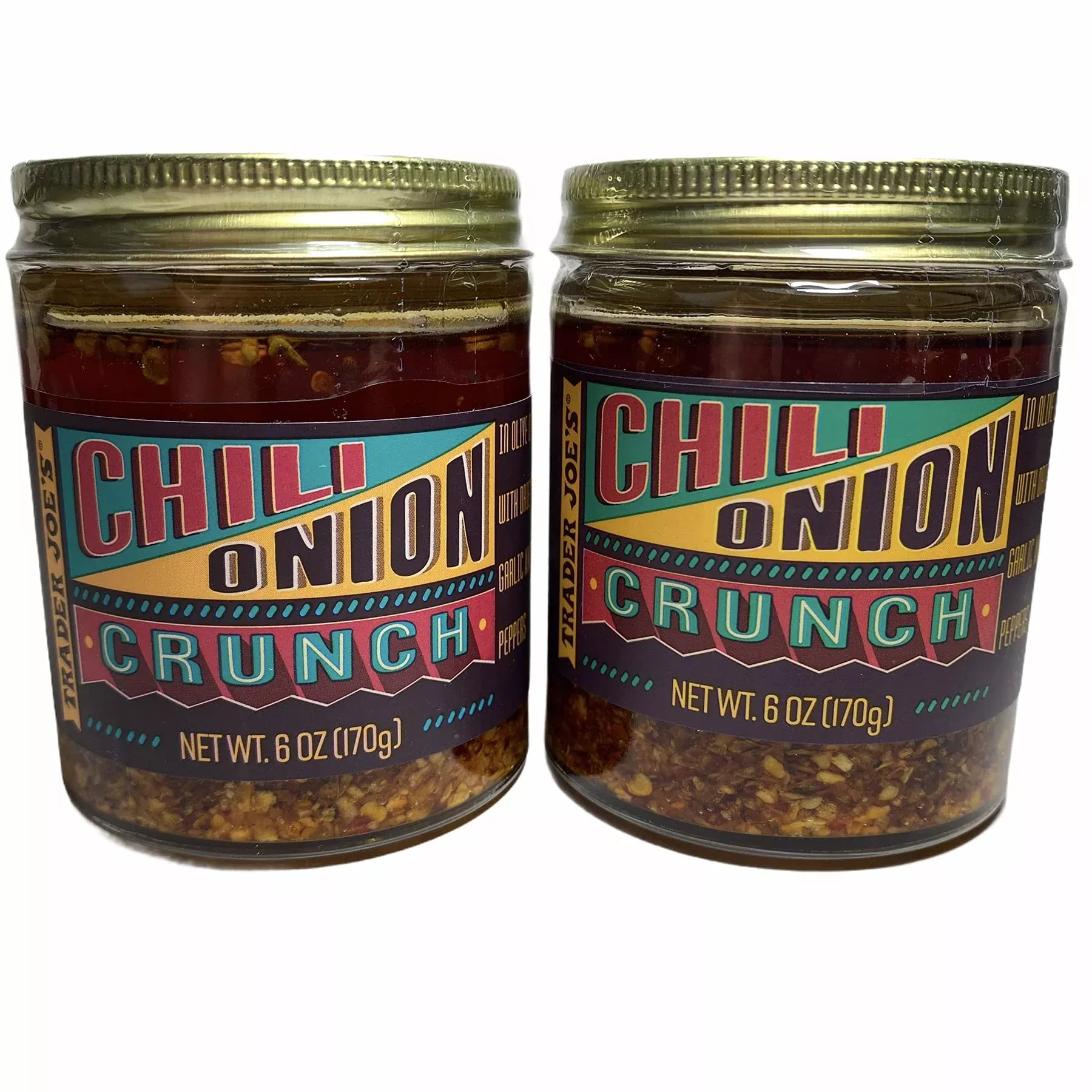 Trader Joe'S Chili Onion Crunch, 6 Oz (Pack Of 2)