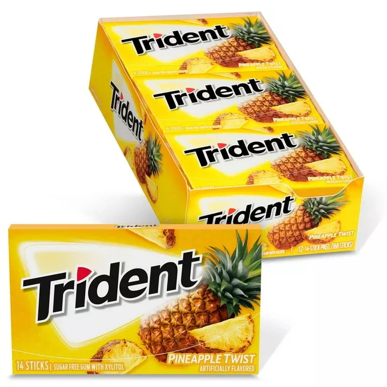 Trident Value Pineapple Twist Gum 12ct