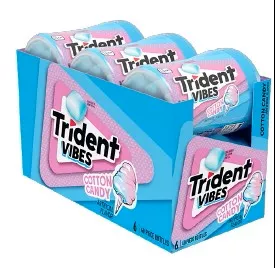 Trident Vibes Cotton Candy 40pc Boxes Bottles 06ct