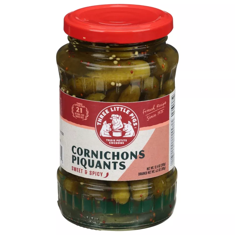 Trois Petits Cochons Cornichons Piquants - Case of 12 - 12.40 OZ