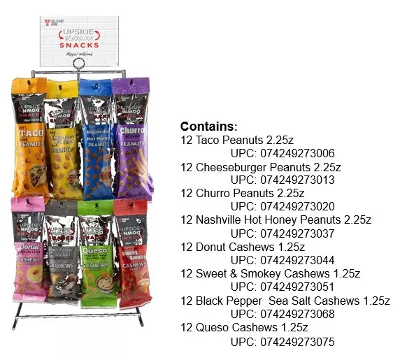Trophy Peanuts Upside Down Tube Display - 96ct