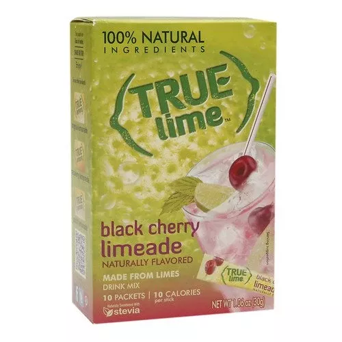 True Lime Drink Mix, Packets, Black Cherry Limeade 10 Ea