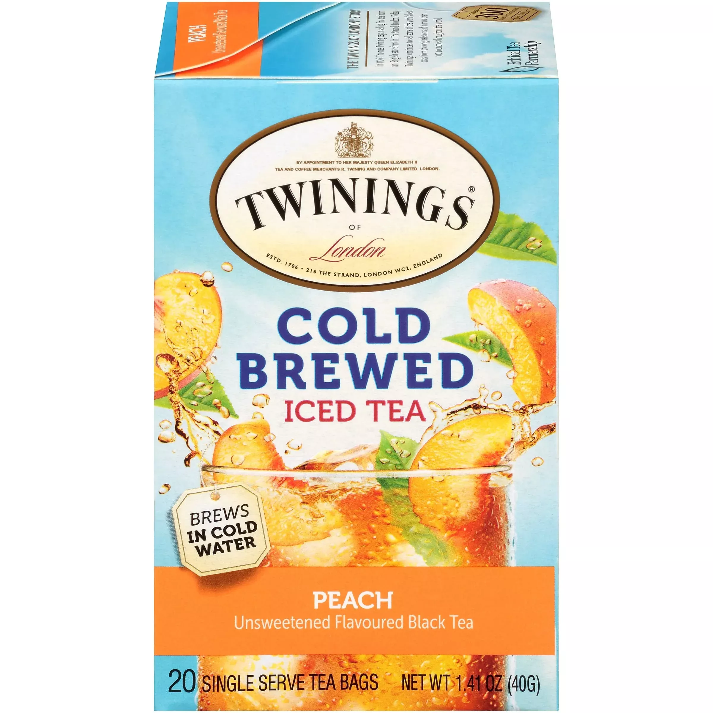 Twinings Peach Cold Brewed Iced Tea - 20 Ct