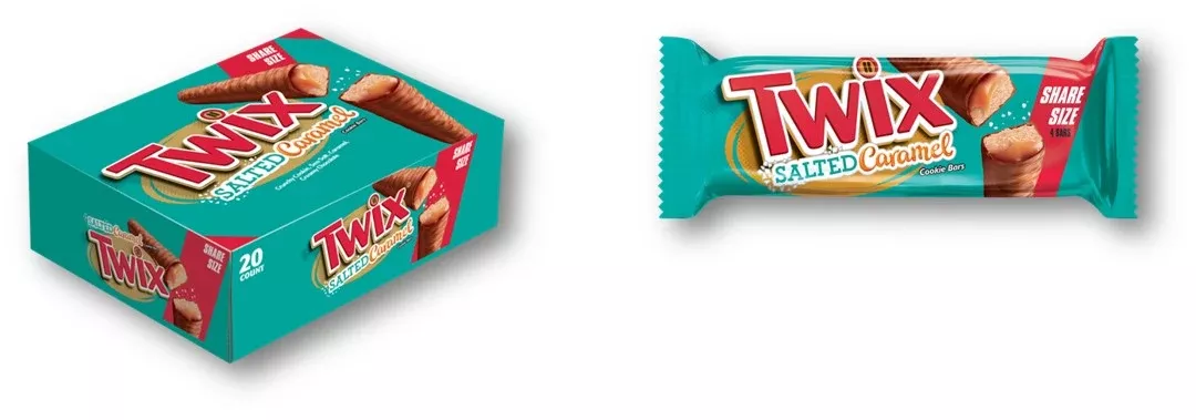 Twix Candy Bar Salted Caramel 2.82 oz (Pack of 20)