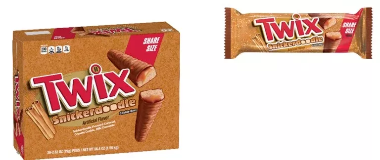 Twix Candy Bar Snickerdoodle 2.82 oz (Pack of 20)