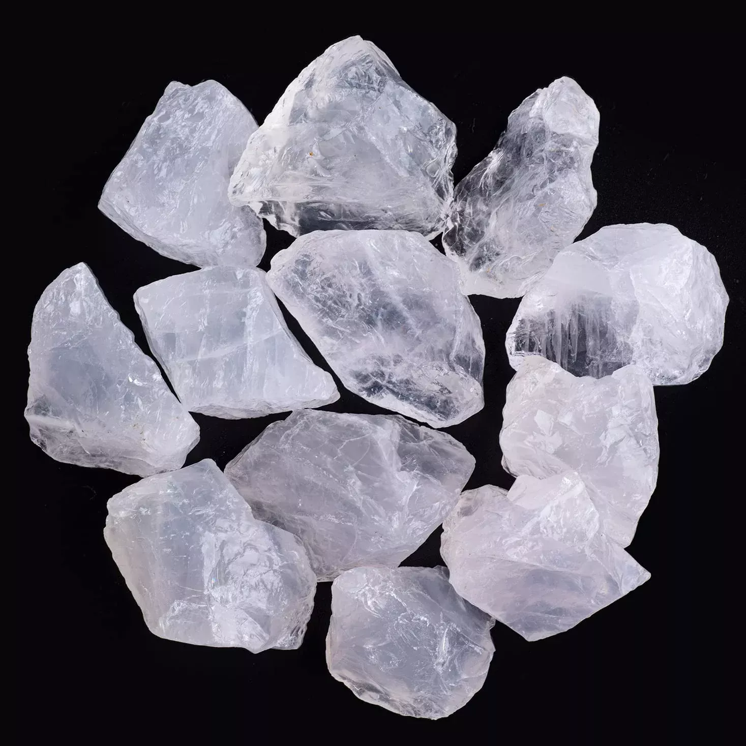Ufeel 1Lb Bulk Rough Clear Quartz Crystal - Large 1'' Natural Raw Ston