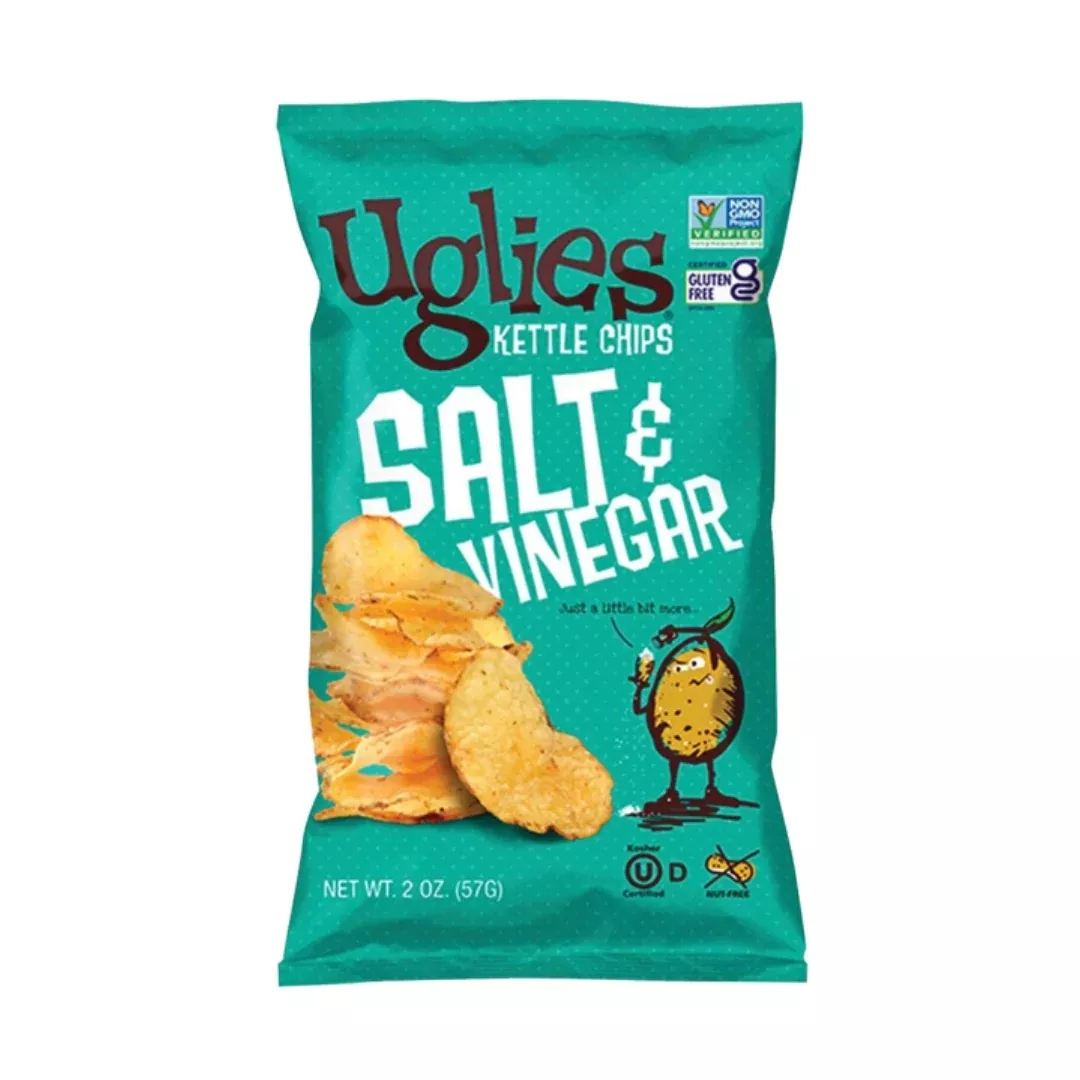 Uglies Kettle Salt & Vinegar Chips 2 oz - 10ct