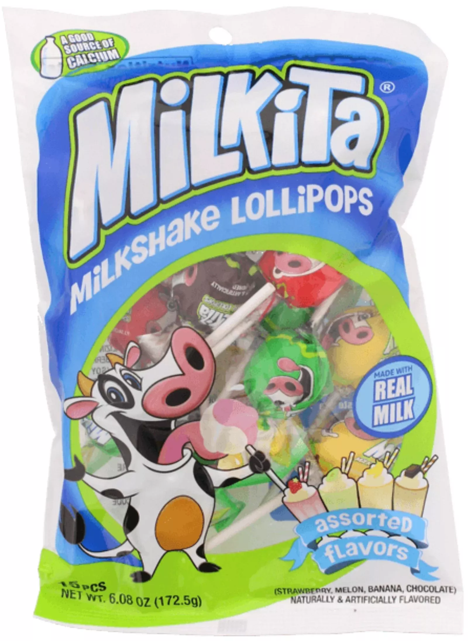 Unican Milkita Assorted Milk Lollipop 15 Pcs 6.08 Oz