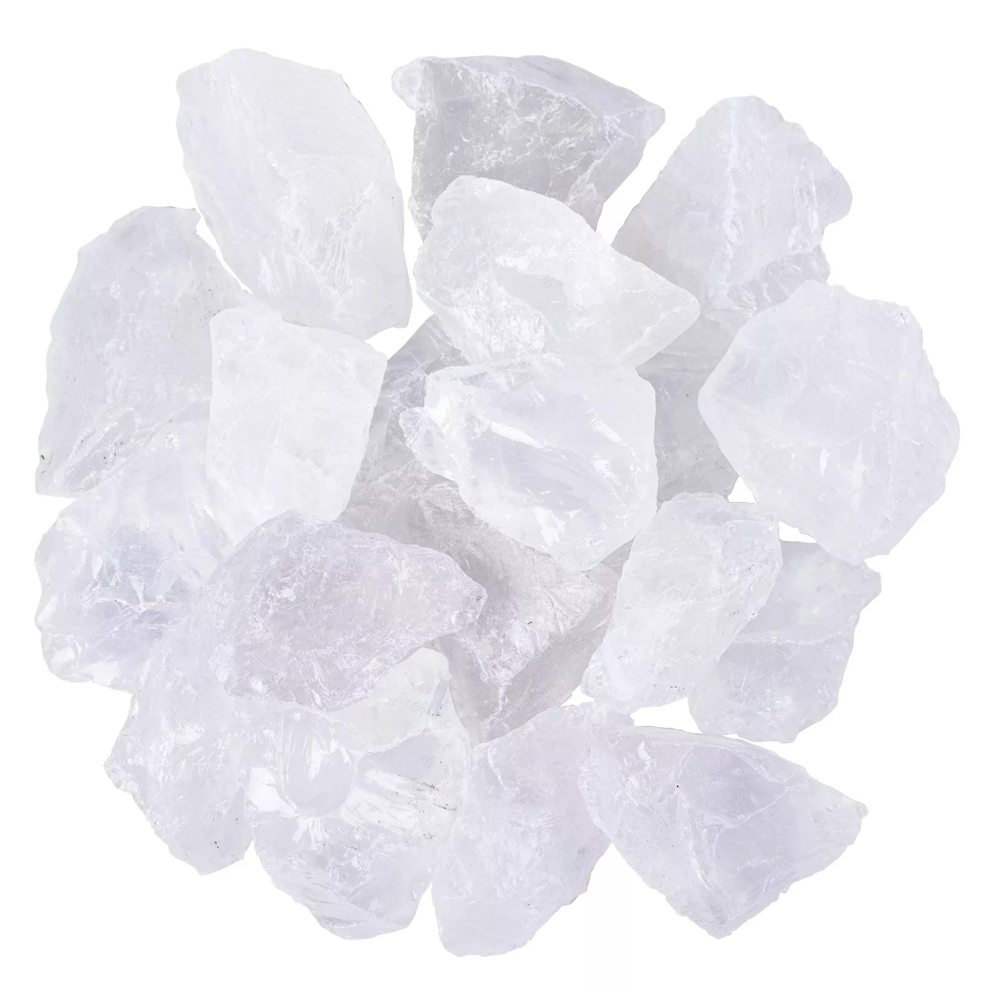 Uu Unihom 1 Lb Bulk Rough Clear Quartz Crystal For Tumbling, Cabbing,
