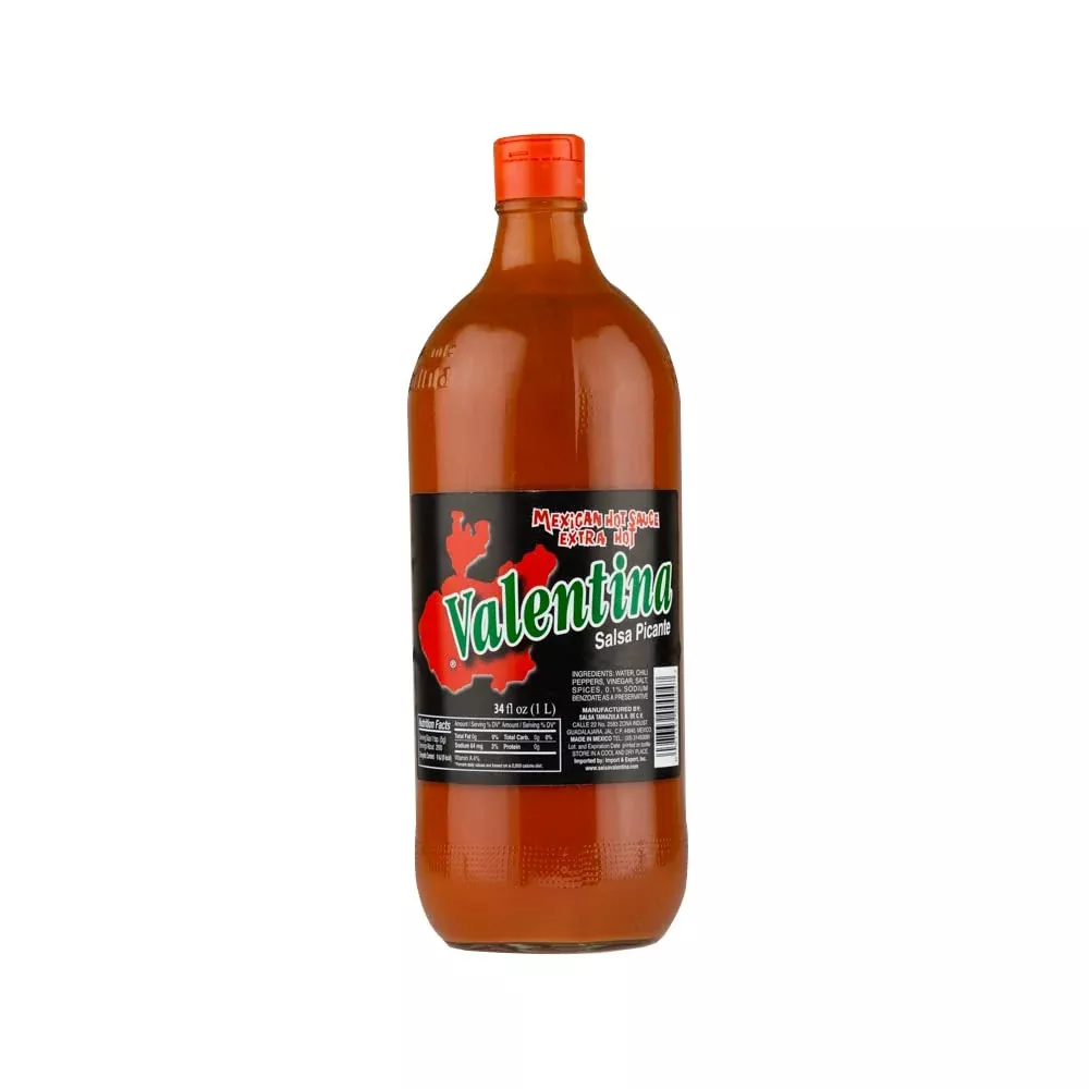 Valentina Salsa Picante Mexican Sauce, Extra Hot, 34 Ounce