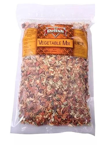 Vegetable Soup Mix By Its Delish, 1 Lb (16 Oz Bag) | Dehydrated Mixed Vegetables, Freeze Dried Veggie Flakes Mix For Soup, Ramen