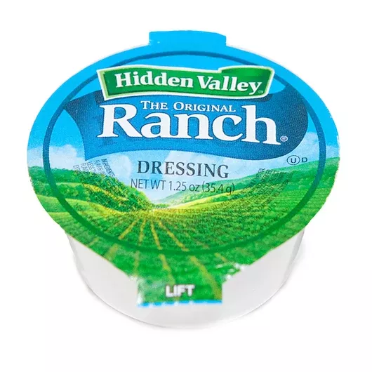 Ventura Foods Hidden Valley Original Ranch Dipping Sauce Round Portion Control Cups, 1.25 Ounce, 96 Per Case