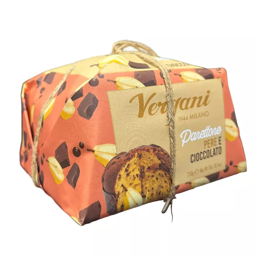 Vergani Panettone Pear & Chocolate, Gift Wrap, 750g