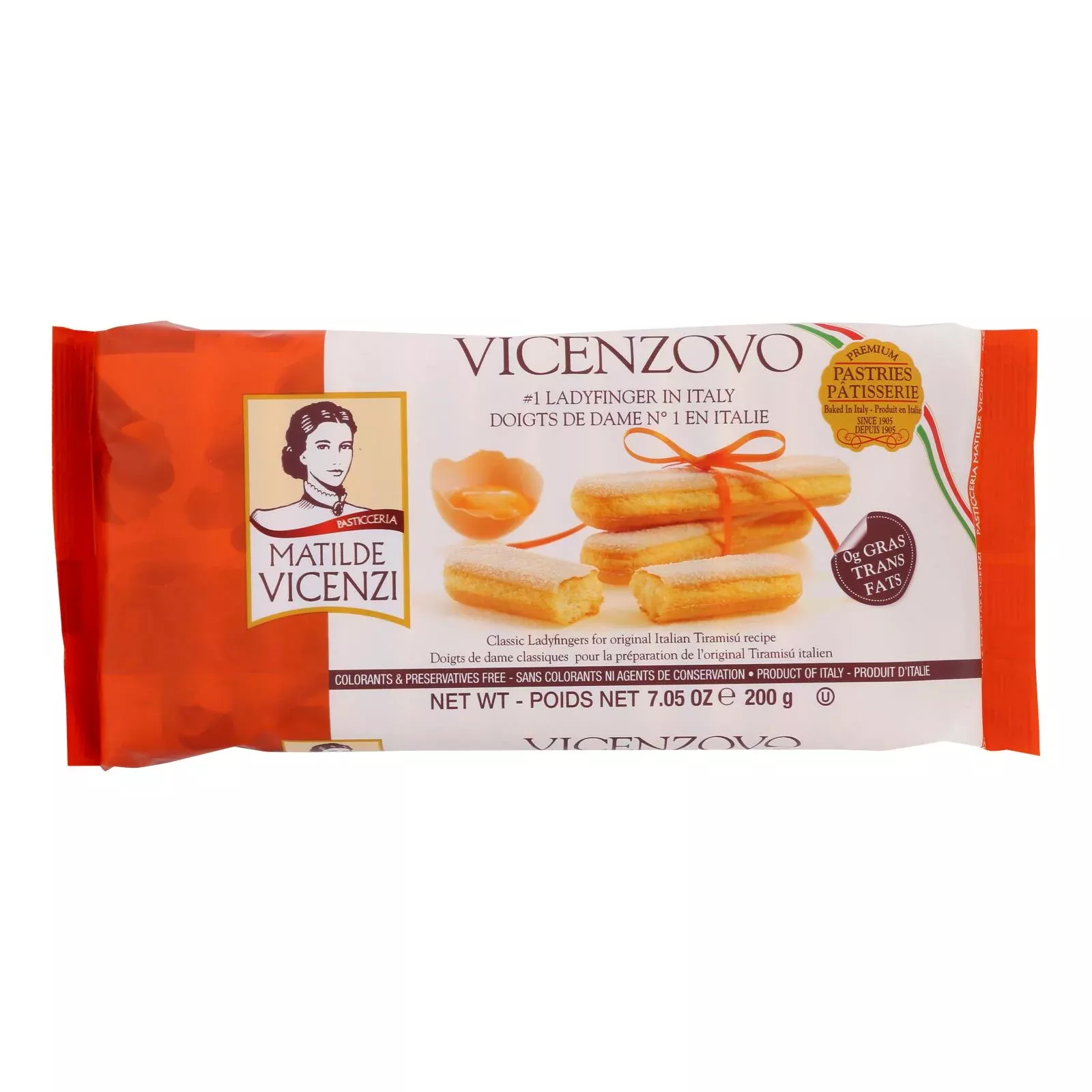 Vicenzi - Cookie Vicenzovo Ladyfinger - Case of 12 - 7.05 Ounce