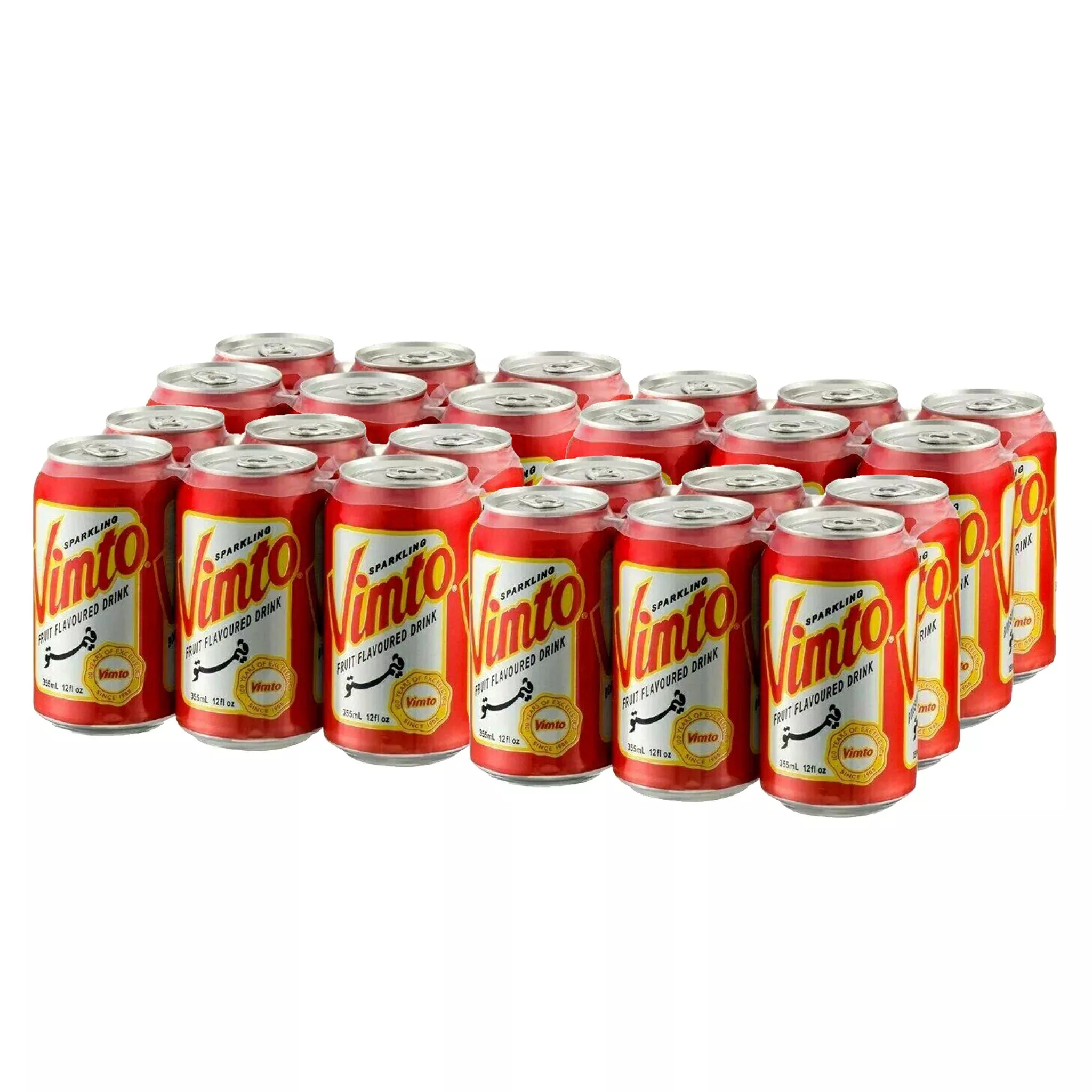 Vimto Sparkling Fruit Flavored Drink, Flavored With Natural Extracts Of Blackcherry, Rasberry Juice And Herbs, 12 Fl Oz. Can Pack Of 24