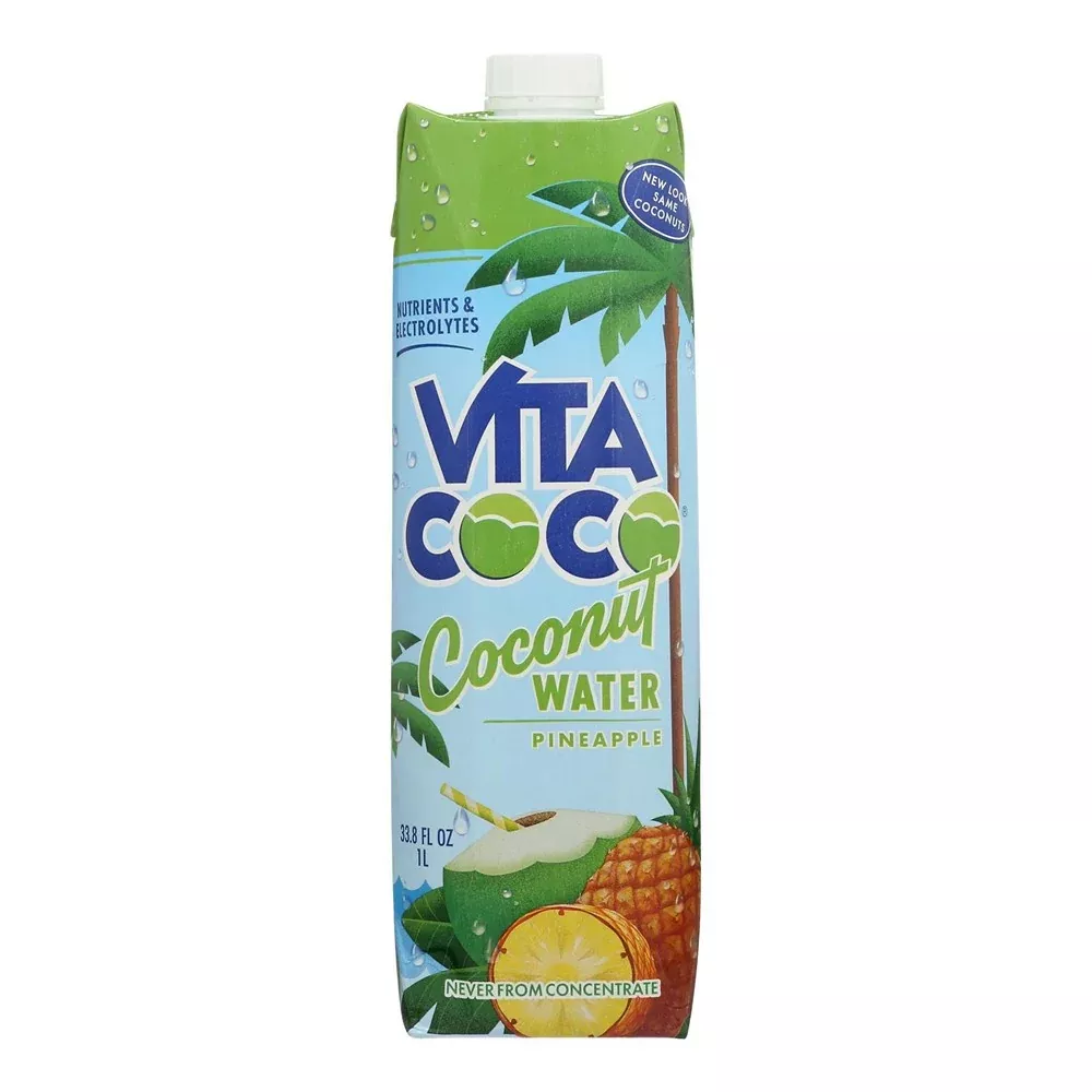 Vita Coco Coconut Water - with Pineapple - Case of 12 - 1 LT