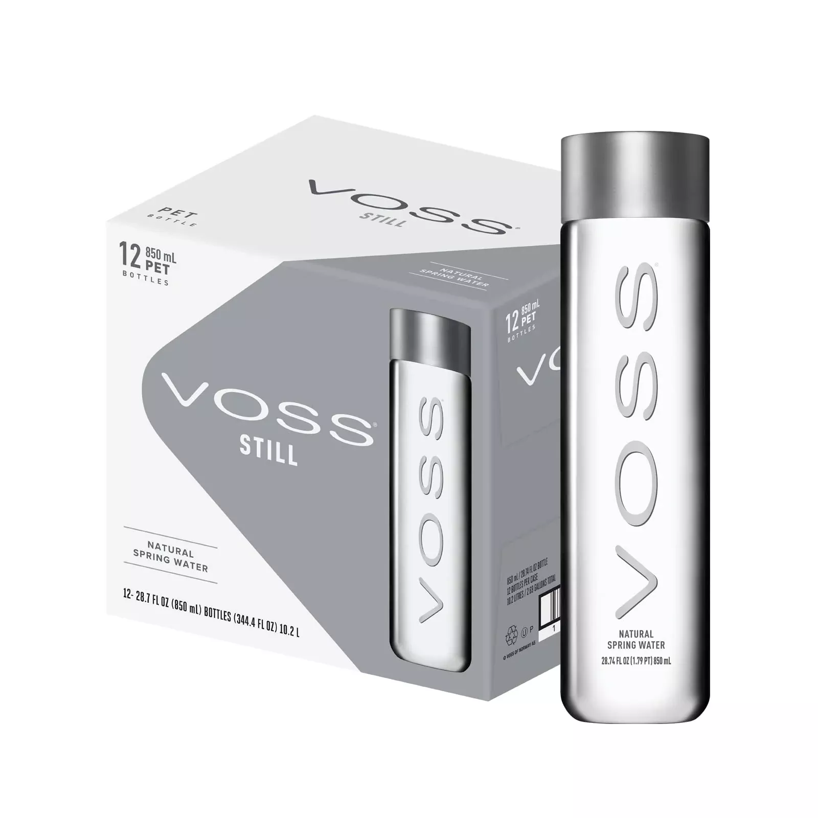 Voss Premium Still Bottled Natural Water - Bpa-Free - High Grade Pet - Recyclable Plastic Water Bottles - Pure Drinking Water Wi