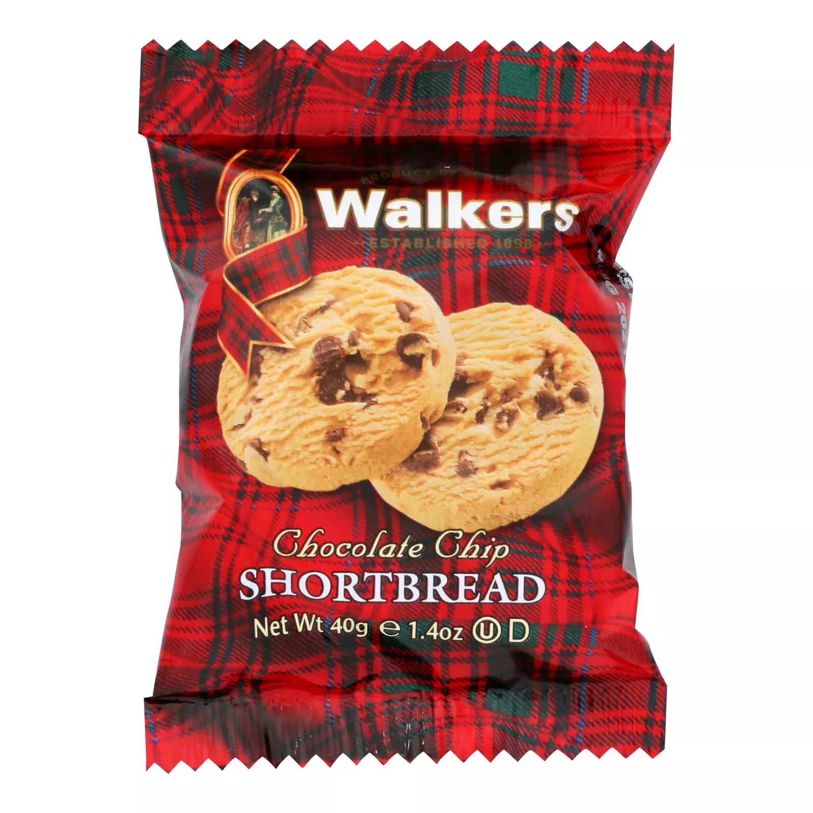 Walkers Shortbread - Cookies 2 Ch Chips 20ct Display - Case of 20 - 1.4 Ounce