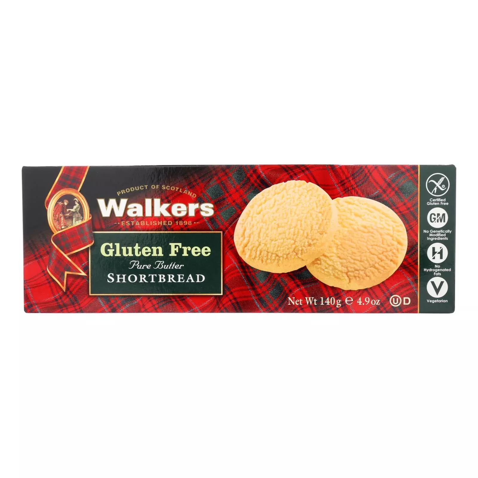 Walkers Shortbread Short Bread Cookies - Round - Case of 6 - 4.9 Ounce.