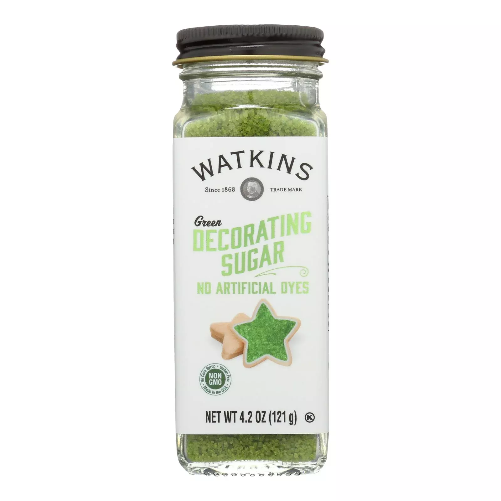Watkins - Decorating Sugar Green - Case of 3-4.2 Ounce