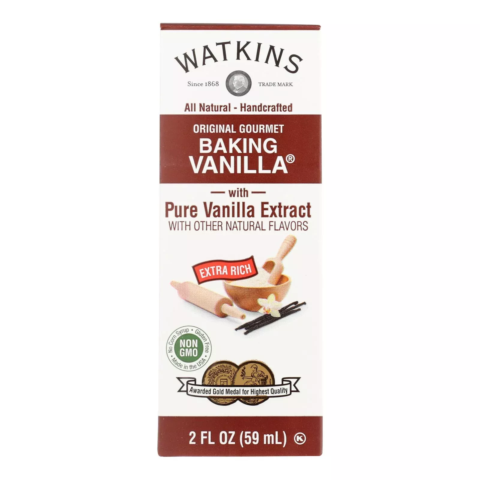 Watkins - Vanilla Double Strength - Case of 12-2 Fluid Ounce