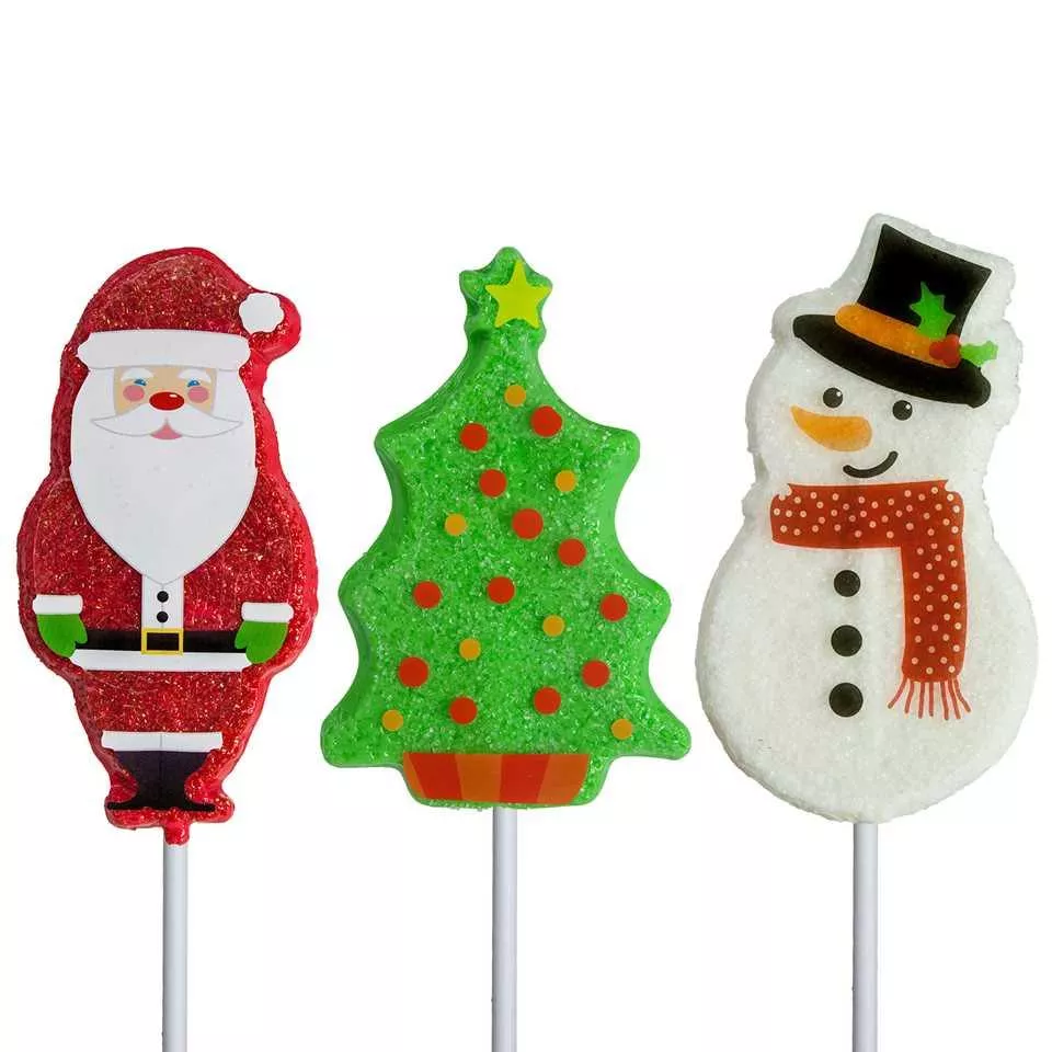 Whimsical Holiday Frosted Lollipops - 24 / Box