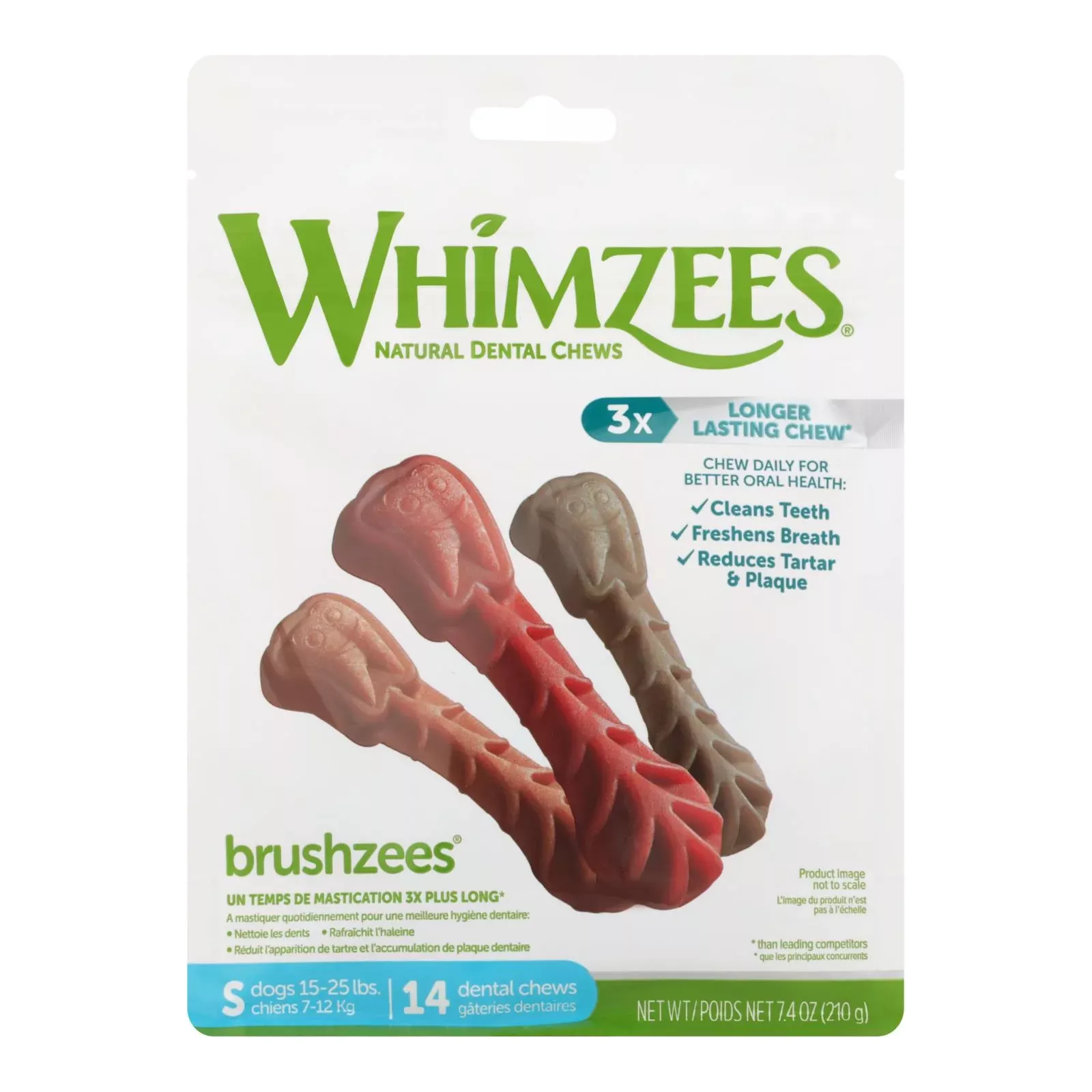 Whimzees - Dental Chew Small 14 Ct - Case of 4-7.4 OZ
