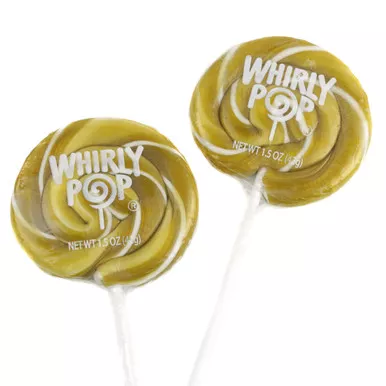 Whirly Pop Gold & White Lollipops 1.5 Ounce 12 Piece