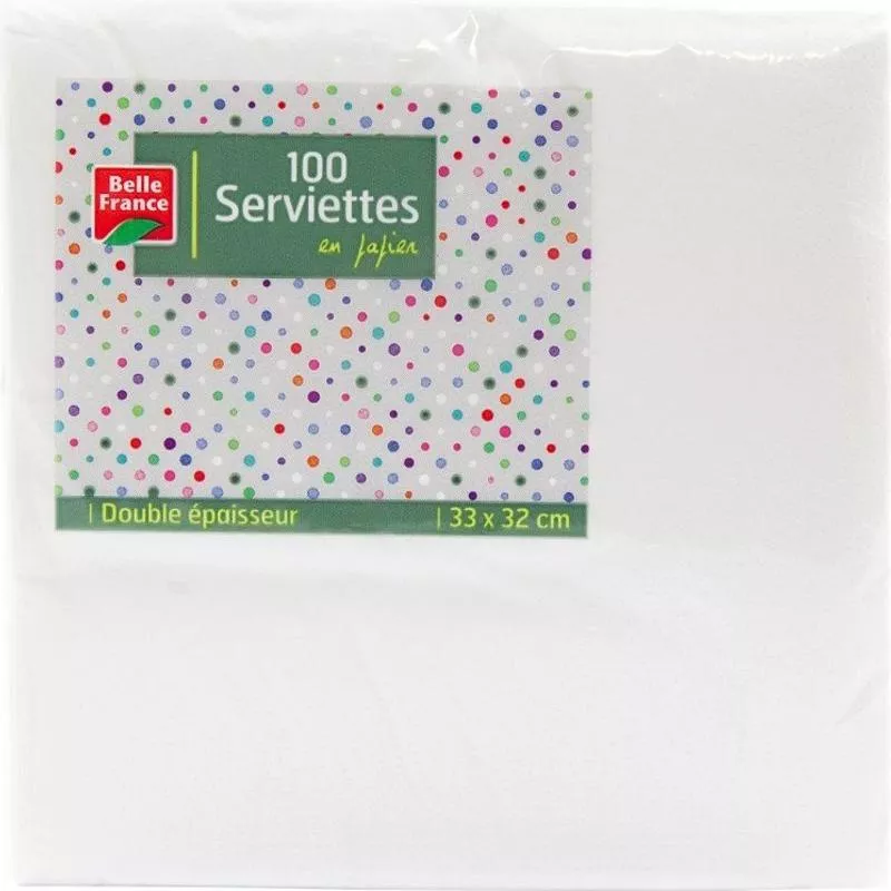 white 2-ply paper towels 100pc (#127199)