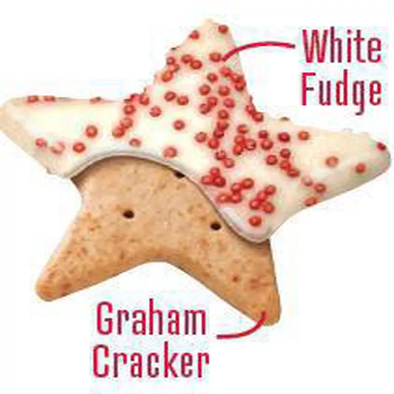 White Fudge Star Cookies