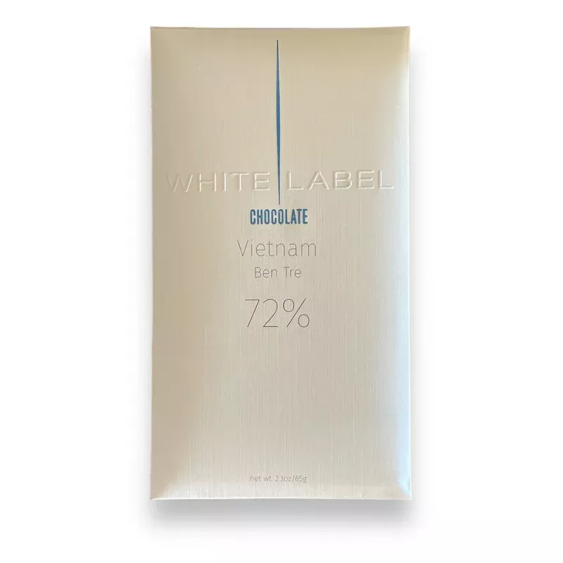 white label dark chocolate – vietnam ben tre 72%