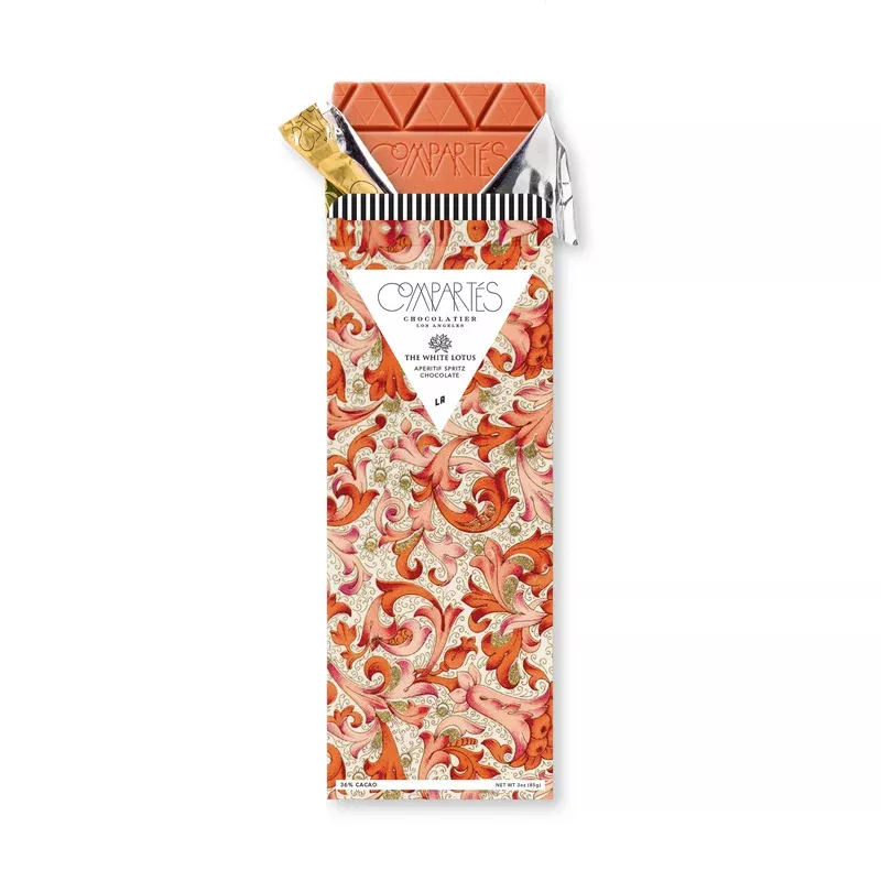white lotus aperitif spritz chocolate bar