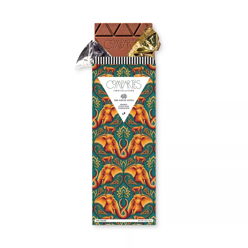 white lotus thailand mango sticky rice chocolate bar