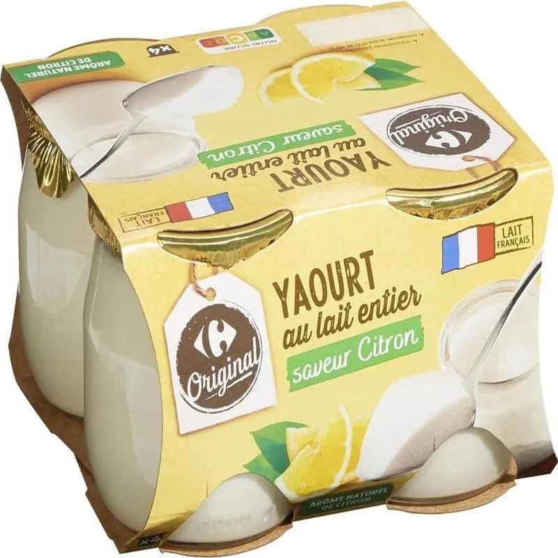 whole milk lemon yogurt 4x125g (#113771)